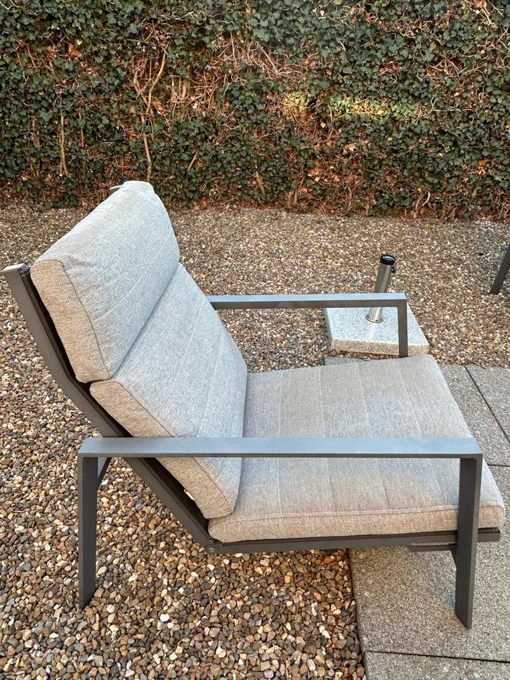 Twee tuinfauteuils  Aluminium - 2 standen verstelbaar, Tuin en Terras, Ligbedden, Nieuw, Aluminium, Verstelbaar, Ophalen of Verzenden