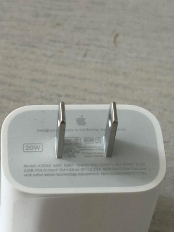 Originele, nieuwe 20w Apple US lader A2935 incl reis adapter beschikbaar voor biedingen