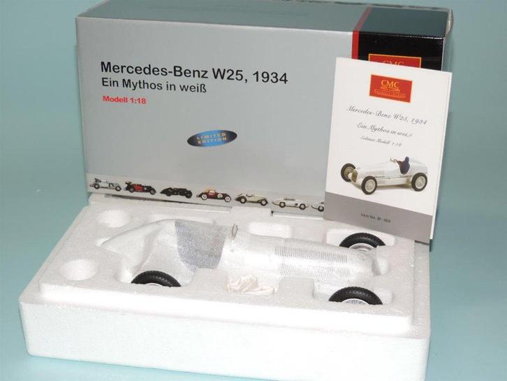 CMC M-065 Mercedes-benz W25 1934 Ein Mythos in Weib Lim. Ed., Hobby en Vrije tijd, Modelauto's | 1:18, Nieuw, Auto, Overige merken