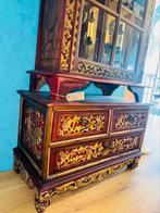Chinese indische vitrine op ladekast set, Ophalen