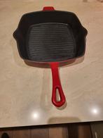 Gietijzeren Grillpan & Koekenpan - Top Kwaliteit!, Gebruikt, Gietijzer, Ophalen of Verzenden, Keramische plaat