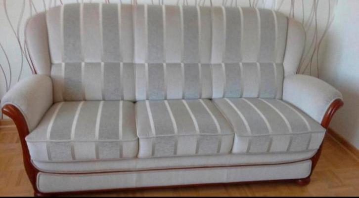 Senioren bankstel bank fauteuils mohair binnenvering izgst, Huis en Inrichting, Banken | Sofa's en Chaises Longues, Zo goed als nieuw