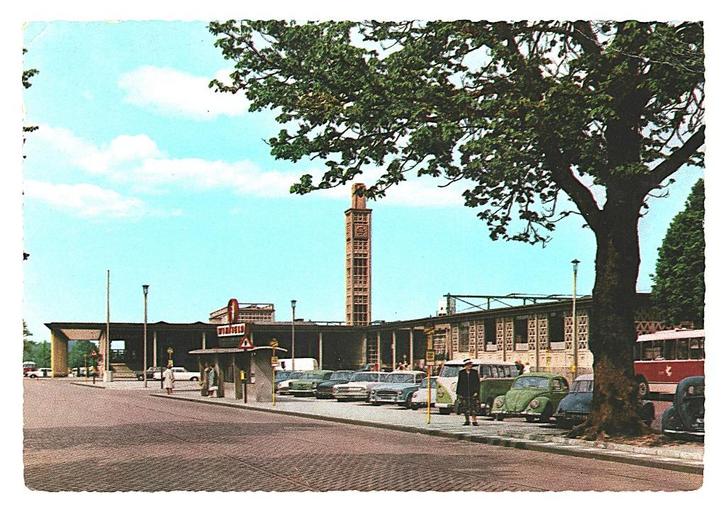 942689 Enschede station ov jr 60 70 Wederopbouw Niet gelopen, Verzamelen, Ansichtkaarten | Nederland, Ongelopen, Overijssel, 1960 tot 1980