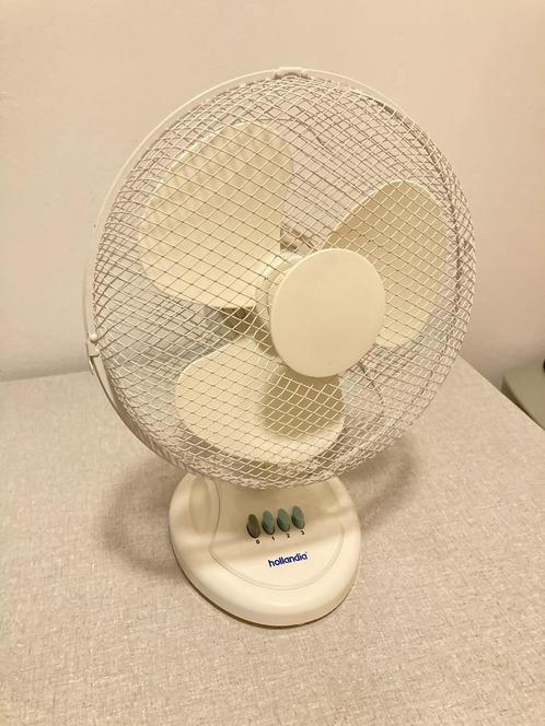 compacte tafelventilator Hollandia 40 watt 3 snelheden, Witgoed en Apparatuur, Ventilatoren, Gebruikt, Tafelventilator, Ophalen of Verzenden