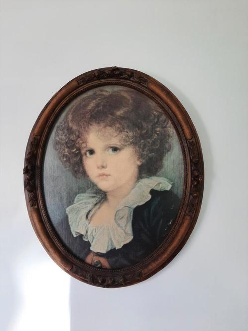 Vintage reproductieprint Jean Baptiste Greuze – Jongen in Ro, Antiek en Kunst, Kunst | Schilderijen | Klassiek, Ophalen