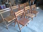7 vintage klapstoeltjes (6+1 ander model), Ophalen, Vijf, Zes of meer stoelen, Hout, Gebruikt
