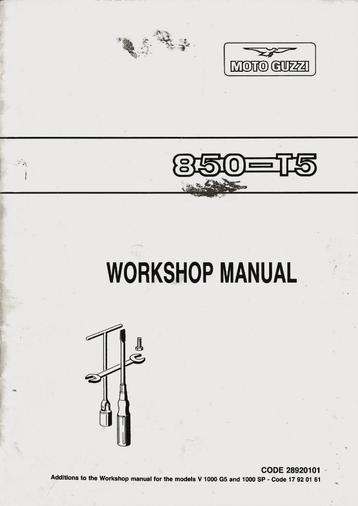 Moto Guzzi 850 T5 Additions manual (7757z) motor beschikbaar voor biedingen