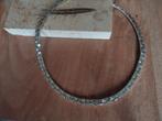 mooie echt zilveren esprit ketting choker met steentjes 925, Met kristal, Ophalen of Verzenden, Zo goed als nieuw, Zilver