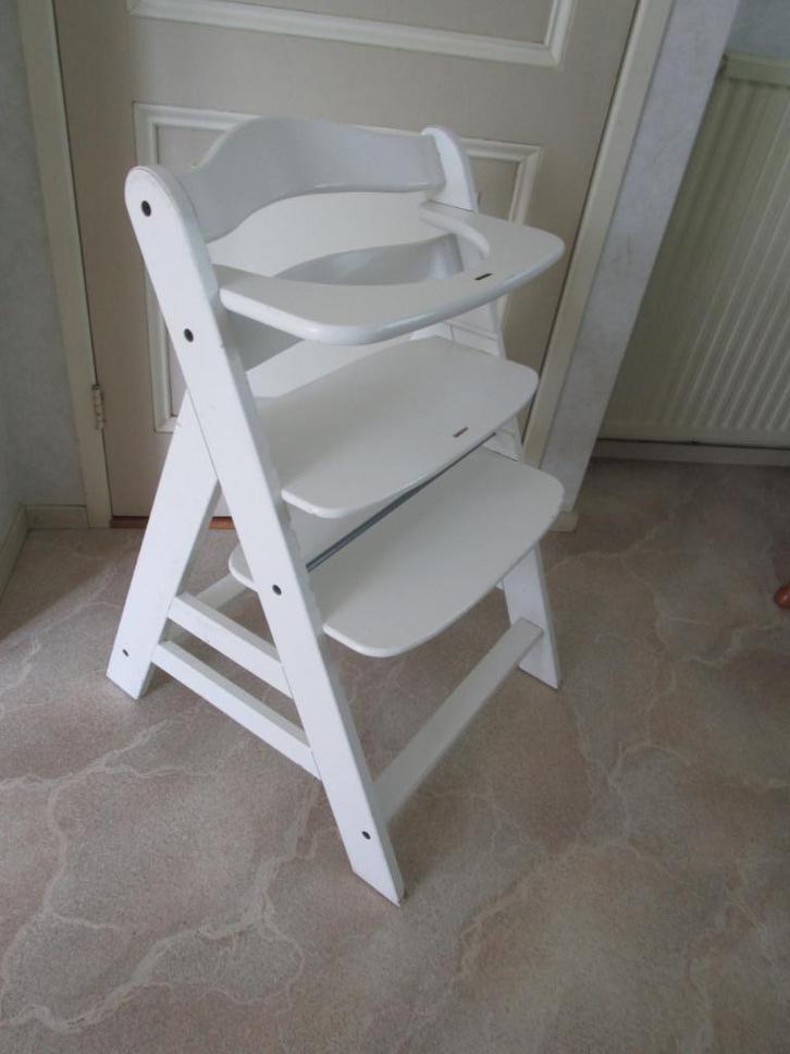 Meegroeistoel, wit, Hauck., Kinderen en Baby's, Kinderstoelen, Gebruikt, Meegroeistoel, Ophalen