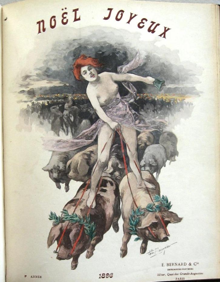 Noël Joyeux 1894-1896 Silvestre - Fin de Siècle Art Nouveau, Antiek en Kunst, Antiek | Boeken en Bijbels, Ophalen of Verzenden