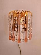Murano Teardrop Wandlamp Wandlampje Messing Vintage Roze, Ophalen of Verzenden, Zo goed als nieuw, Nvt, Nvt
