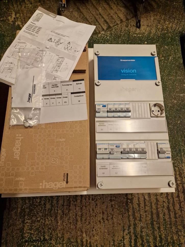 Hager meterkast 1 fase, Doe-het-zelf en Verbouw, Elektra en Kabels, Zo goed als nieuw, Overige typen, Ophalen of Verzenden