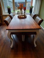 Teak houten tafel, Ophalen, Gebruikt, 50 tot 100 cm, 150 tot 200 cm