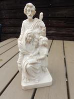 stenen beeld met jozef/maria, Verzamelen, Beelden en Beeldjes, Ophalen of Verzenden, Zo goed als nieuw, Religie
