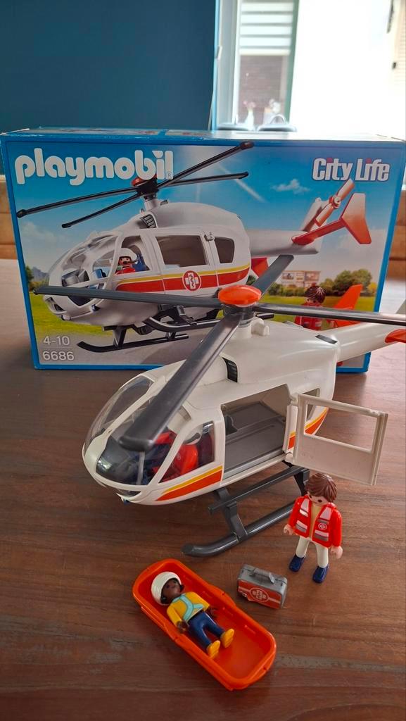 Playmobil Ambulance Helikopter - Avontuur!, Kinderen en Baby's, Speelgoed | Playmobil, Zo goed als nieuw, Complete set, Ophalen of Verzenden