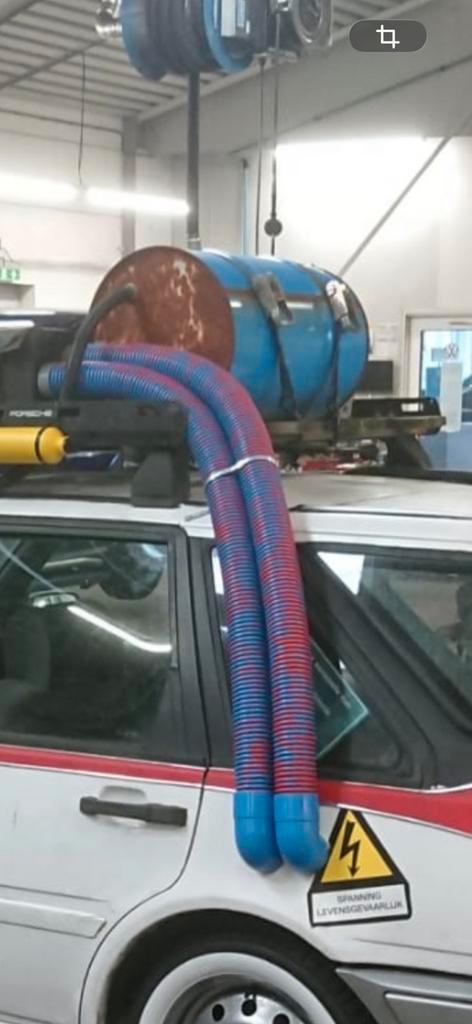 GEZOCHT. Blauwe mantelbuis 70-75mm voor Ghostbusters auto, Doe-het-zelf en Verbouw, Buizen en Afvoer, Gebruikt, Ophalen