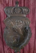 Oude Bronzen Herenhuis deurklopper Hollandse Leeuw kroon, Antiek en Kunst, Antiek | Koper en Brons, Ophalen of Verzenden, Brons
