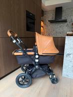 Bugaboo Chameleon 3 in cognackleurig kalfsleder, Kinderen en Baby's, Kinderwagens en Combinaties, Gebruikt, Bugaboo, Verstelbare duwstang