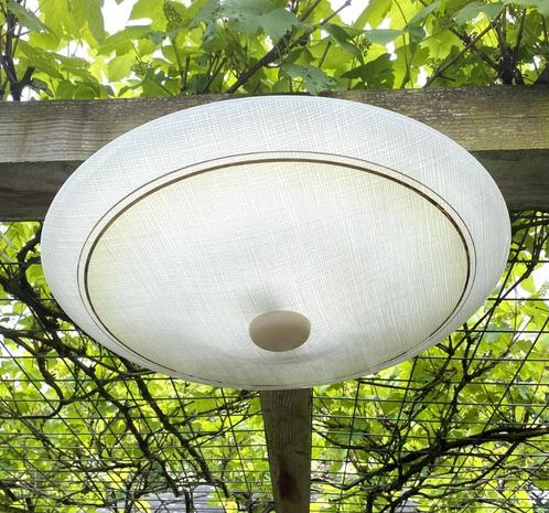 Mooie Retro Plafonniére - retro plafondlamp mid century, Huis en Inrichting, Lampen | Plafondlampen, Gebruikt, Glas, Ophalen