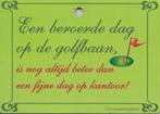 Golfbaan bordje, Verzamelen, Merken en Reclamevoorwerpen, Verzenden, Gebruikt, Reclamebord