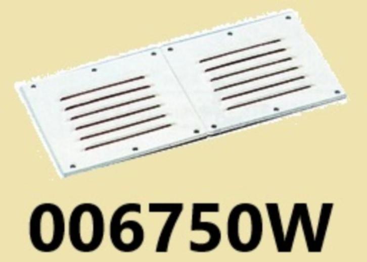 006750W Ventilatierooster kunststof, wit 255x115 mm. € 8,95, Watersport en Boten, Accessoires en Onderhoud, Nieuw, Overige typen