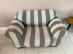 Gestreepte Fauteuil, Huis en Inrichting, Fauteuils, Ophalen, Gebruikt, Stof, 75 tot 100 cm