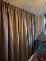 Verduisterende gordijnen, compleet - 2 stuks, Ophalen, 200 cm of meer, Beige, Zo goed als nieuw