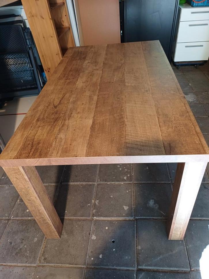 Moderne Eetkamertafel Houtkleur 160x90cm, Huis en Inrichting, Tafels | Eettafels, Gebruikt, 50 tot 100 cm, 150 tot 200 cm, Vier personen