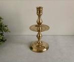 Vintage messing / koperen kandelaar 19 cm hoog, Huis en Inrichting, Woonaccessoires | Kandelaars en Kaarsen, Gebruikt, Ophalen of Verzenden