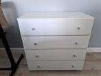 Witte ladekast, Ophalen, Gebruikt, 50 tot 100 cm, 3 of 4 laden