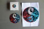 Ronde Houten puzzel (A5) '' DRAKEN '' + Poster 76 stukjes., Ophalen of Verzenden, Minder dan 500 stukjes, Zo goed als nieuw