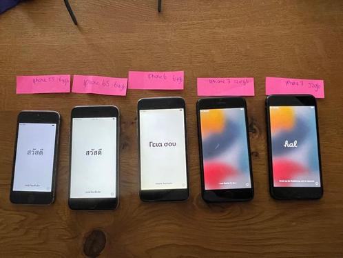 Lot van 5 werkende iPhones 7 / 6s / 5s, Telecommunicatie, Mobiele telefoons | Apple iPhone, Gebruikt, 64 GB, Zonder abonnement