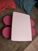 Ikea Mammut roze tafel en 4 krukjes, Gebruikt, Tafel(s) en Stoel(en), Ophalen