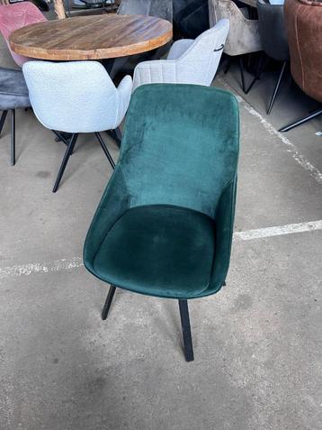 Draaibare eetkamerstoel groen velvet !outlet korting! beschikbaar voor biedingen