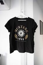 Zwart T-shirt met opdruk Mustang maat M, Maat 38/40 (M), Verzenden, Zwart, Zo goed als nieuw
