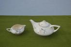 Antieke koffie / theekan met melkkan, merk `t Vliegend Hert, Antiek en Kunst, Antiek | Servies los, Ophalen of Verzenden
