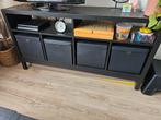 Televisiemeubel zwart inclusief onderstel 147x78x40cm, Ophalen, Zo goed als nieuw, 25 tot 50 cm, Minder dan 100 cm