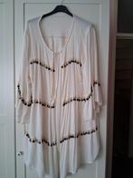 Ibiza vest Beige  met muntjes - maat L, Ophalen, Zo goed als nieuw, Maat 42/44 (L), Beige