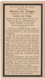 Henrica van Dongen 1870 Made + 1946 Geertruidenberg, 76 jr, Verzamelen, Bidprentjes en Rouwkaarten, Verzenden, Bidprentje