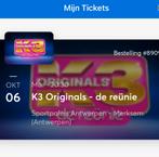 K3 Originals - de reunie, Tickets en Kaartjes, Concerten | Nederlandstalig, Twee personen, Oktober