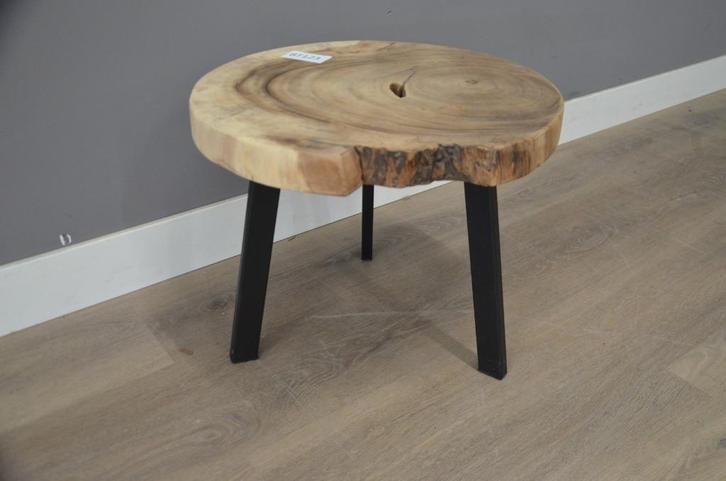 Ronde suar salontafel – 50 cm -BT123, Huis en Inrichting, Tafels | Salontafels, Nieuw, Rond, Overige houtsoorten, Metaal, Ophalen of Verzenden