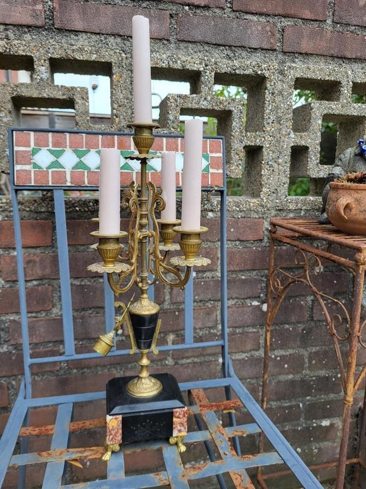 Antieke kandelaar in stijl Napoleon III, Antiek en Kunst, Curiosa en Brocante, Ophalen of Verzenden