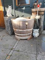 Half wijnvat te gebruiken als bloembak, Tuin en Terras, Bloembakken en Plantenbakken, Ophalen, Zo goed als nieuw