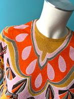 Vintage jaren 70 truitje met gekleurd motief maat S, Kleding | Dames, Overige kleuren, Verzenden, Vintage, Korte mouw