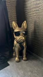 Bulldog beeld in Goud/zwart., Huis en Inrichting, Woonaccessoires | Zuilen en Pilaren, Ophalen, Zo goed als nieuw