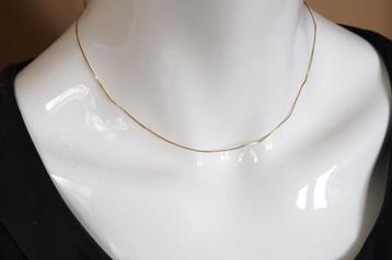 18 krt gouden ketting met slangenschakel beschikbaar voor biedingen