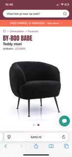 By-Boo Babe stoel teddy zwart, Huis en Inrichting, Stoelen, Ophalen, Zo goed als nieuw, Zwart, Eén