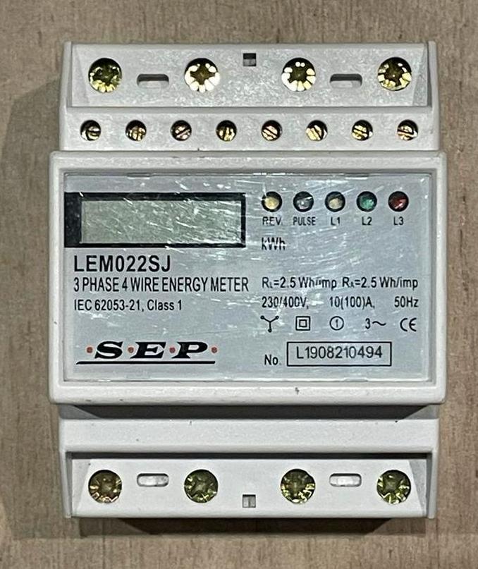 SEP 3 fase energiemeter kilowattuurmeter KWH meter, Ophalen of Verzenden, Gebruikt