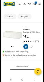 Ikea Elvarli lades wit, Ophalen, 50 tot 100 cm, Zo goed als nieuw, Minder dan 100 cm