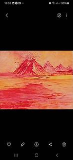 Berglandschap Olieverf Schilderij, Ophalen of Verzenden